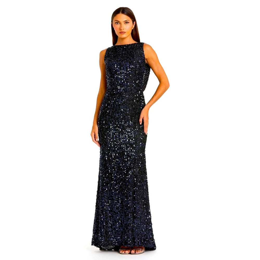 👗NWT! Ieena for Mac Duggal Cowl Back Sequin Dress